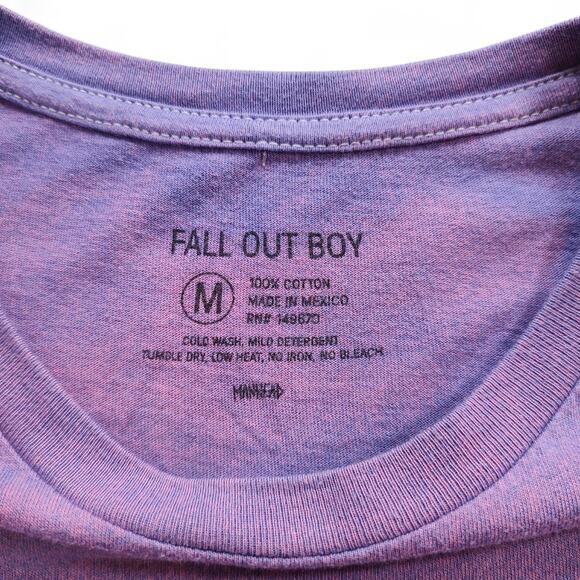 Fall Out Boy MANIA Tour Album‎ T-Shirt Pop Punk Emo Concert Tee Purple Ombre M - Picture 6 of 7